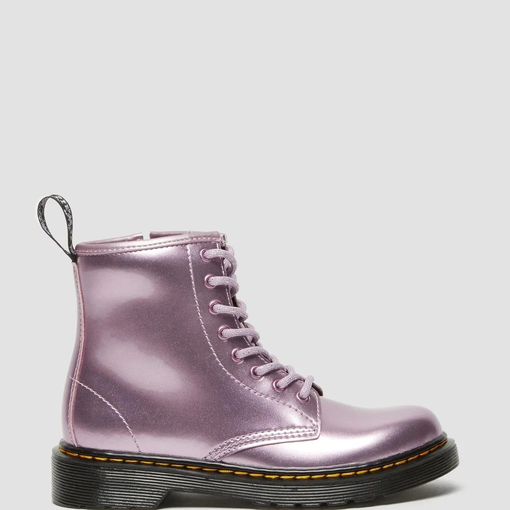 NEW Dr. Martens Shiny Pink Lavender Spark Boots Size 5